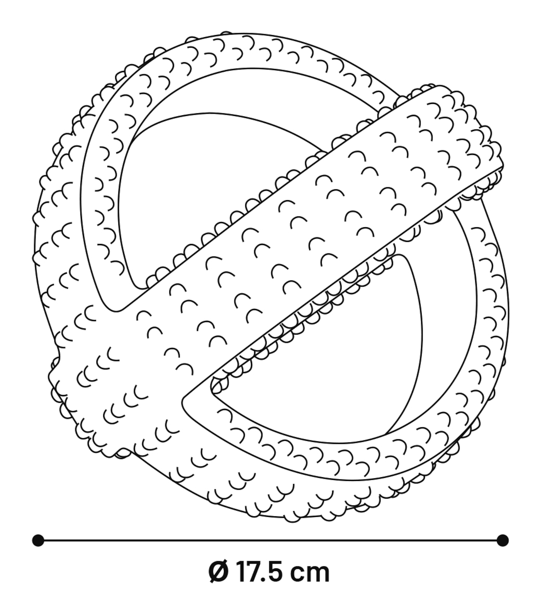 Flamingo Speelgoed Gladiator Cross bal Zwart