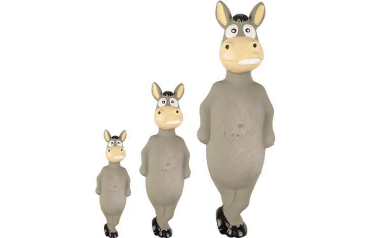 Flamingo Speelgoed Squeaky Ezel Grijs