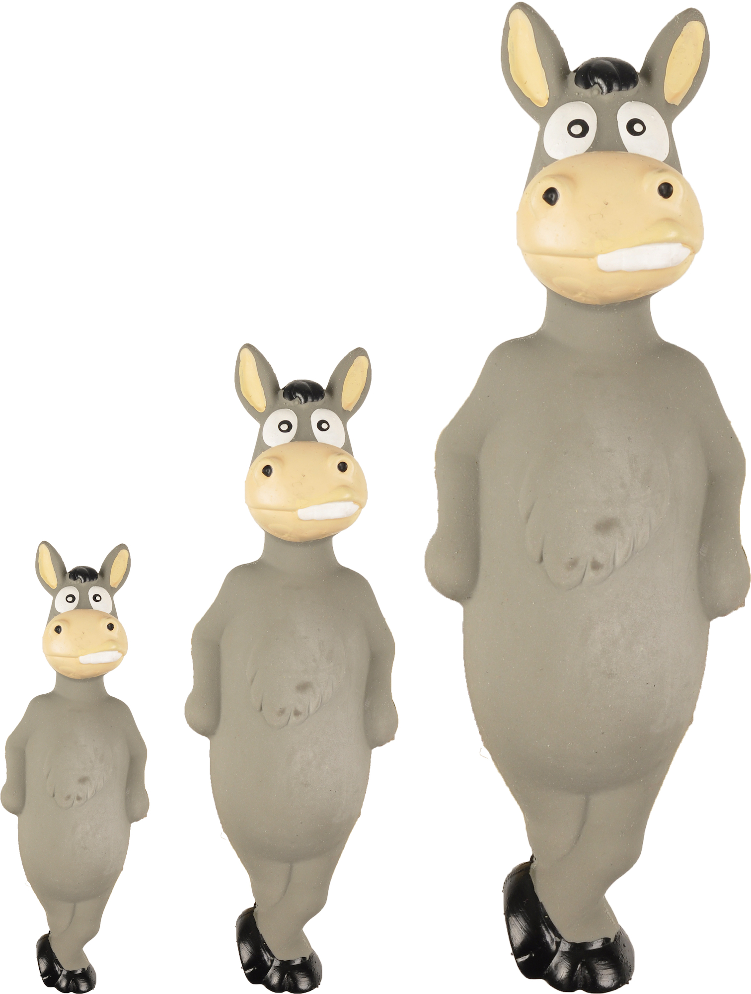 Flamingo Speelgoed Squeaky Ezel Grijs