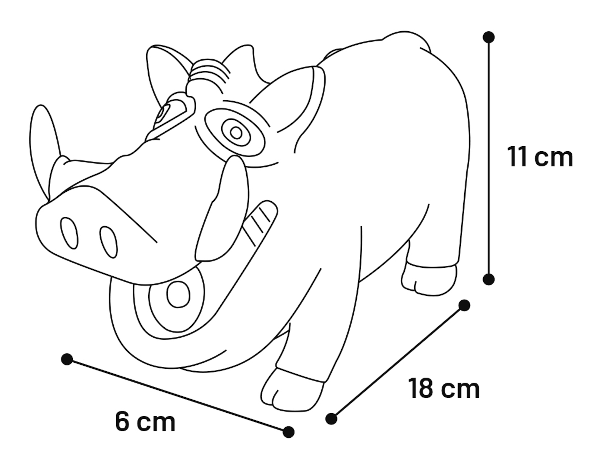 Flamingo Toy Jardy Wild boar Black