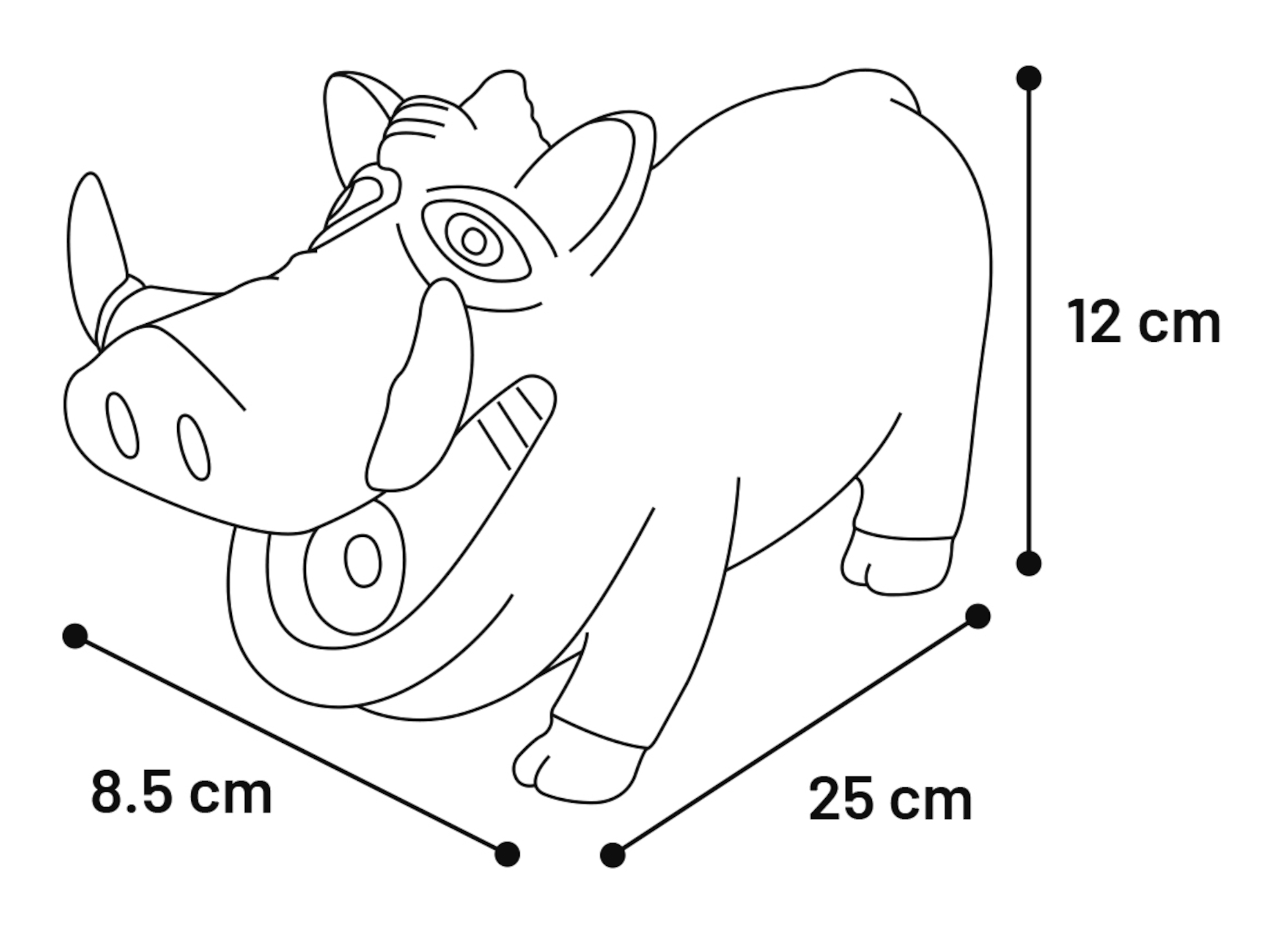 Flamingo Toy Jardy Wild boar Black