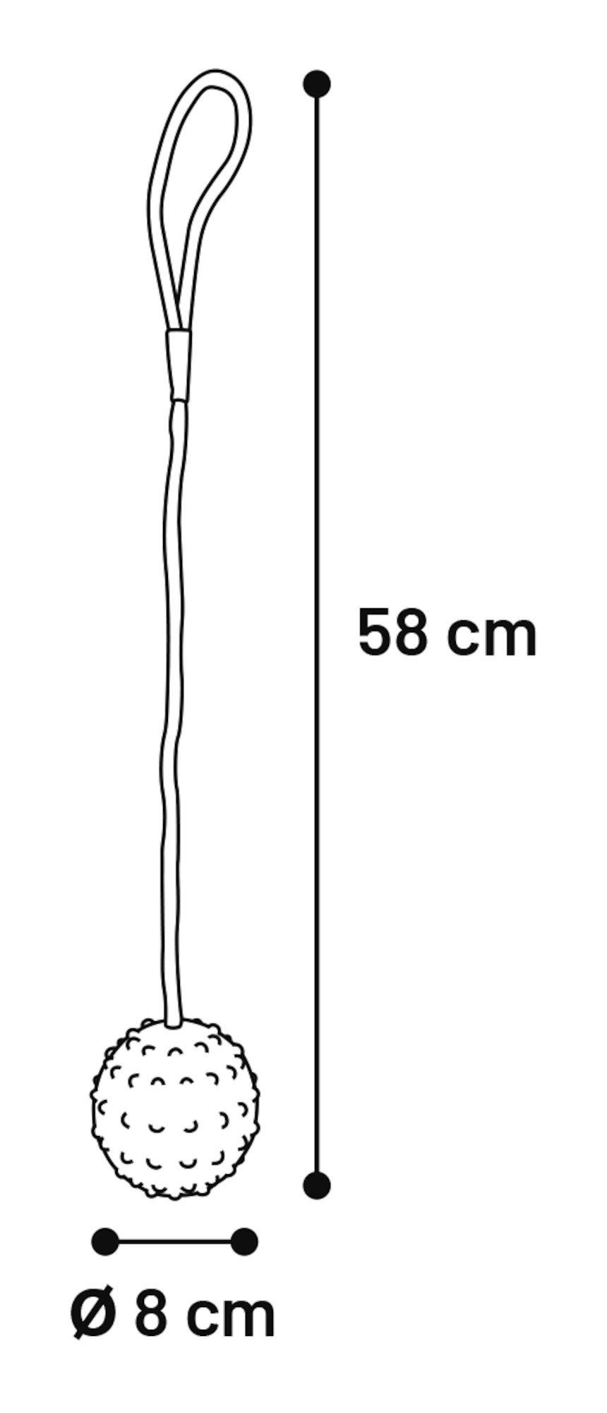 Flamingo Toy Rula Tug rope with ball Multiple colours