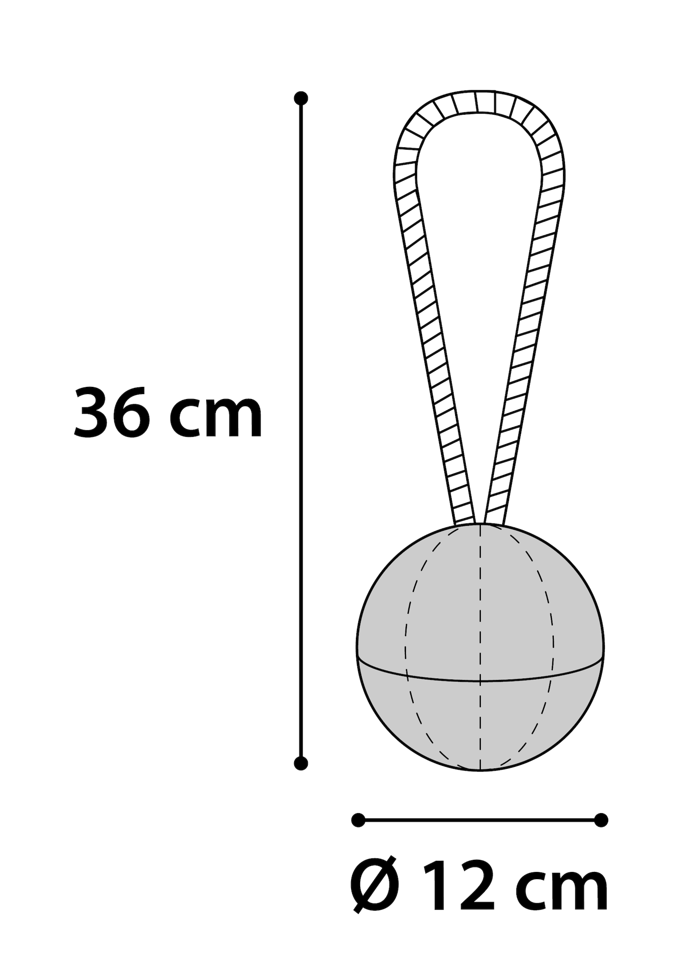 Flamingo Spielzeug Sporty Zerrseil & Fußball Limonengrün