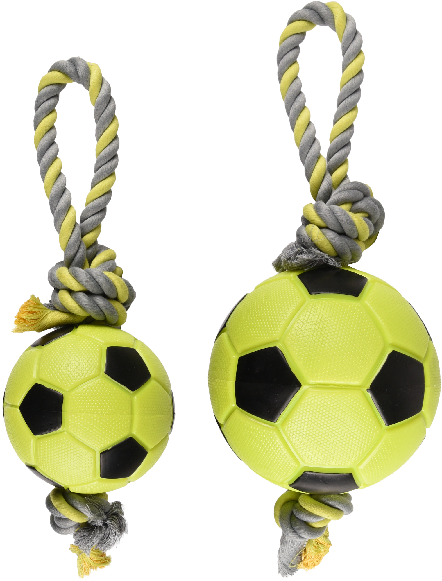 Flamingo Spielzeug Sporty Zerrseil & Fußball Limonengrün