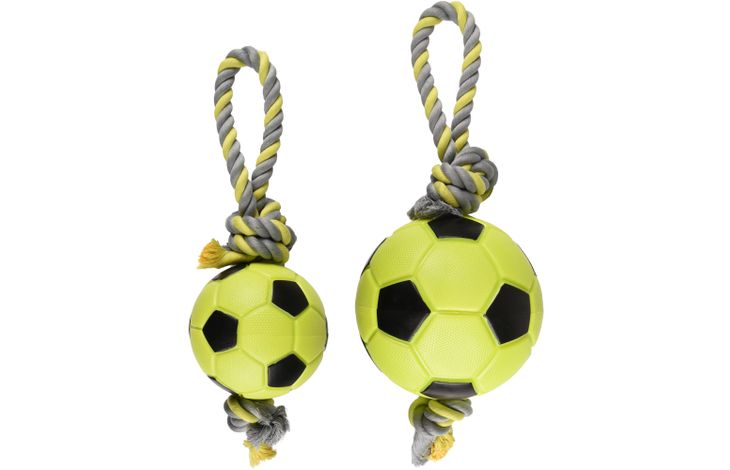 Flamingo Spielzeug Sporty Zerrseil & Fußball Limonengrün