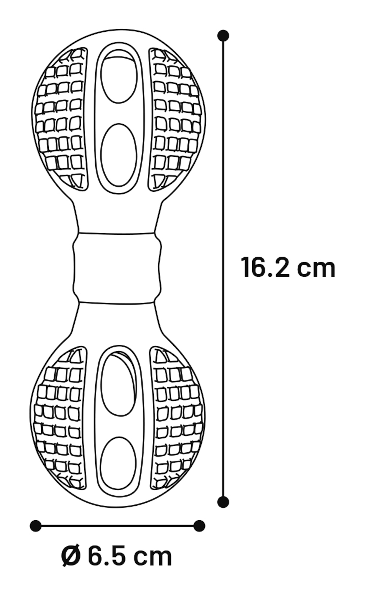 Flamingo Speelgoed Drury Halter met tennisbal Blauw