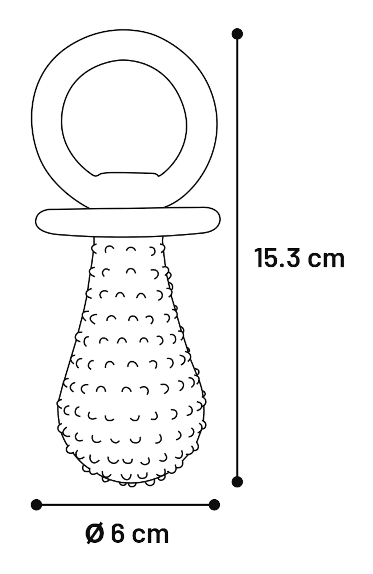 Flamingo Jouet Classic Tétine Bleu