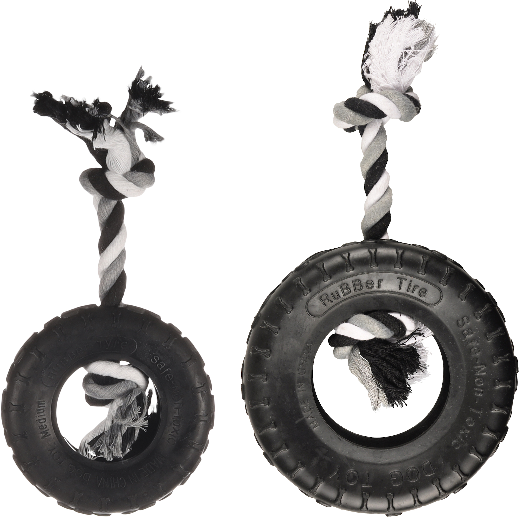 Rubber tire 2024 dog toy