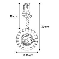 Flamingo Speelgoed Gladiator Band met touw Zwart
