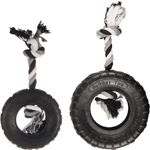 Toy Gladiator Tyre & Cord with 2 knots Black