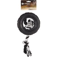 Flamingo Speelgoed Gladiator Band & Touw met 2 knopen Zwart