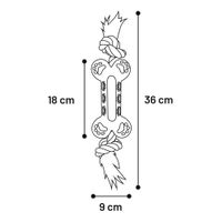 Flamingo Speelgoed Gladiator Been met touw Zwart