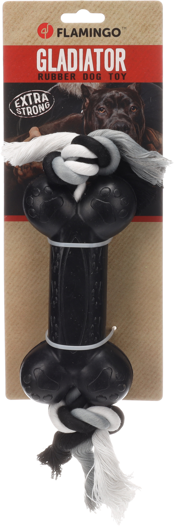 Flamingo Speelgoed Gladiator Been met touw Zwart