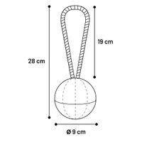 Flamingo Speelgoed Gladiator Trektouw Curling met bal Zwart