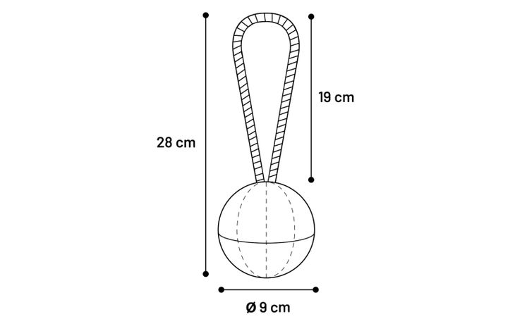 Flamingo Speelgoed Gladiator Trektouw Curling met bal Zwart