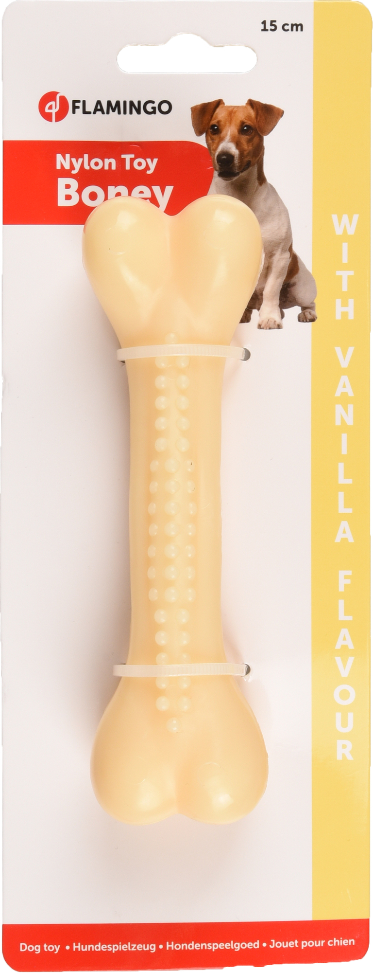 Flamingo Toy Boney Bone with vanilla flavour