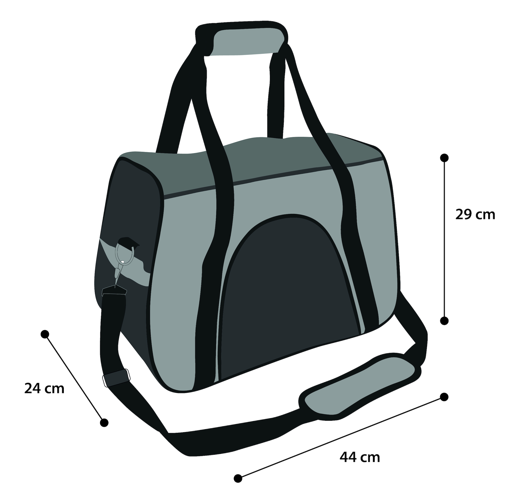 Flamingo Draagtas Leona Grijs