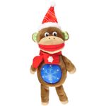 Christmas Toy Gerald Monkey Brown Blue Red White Green 