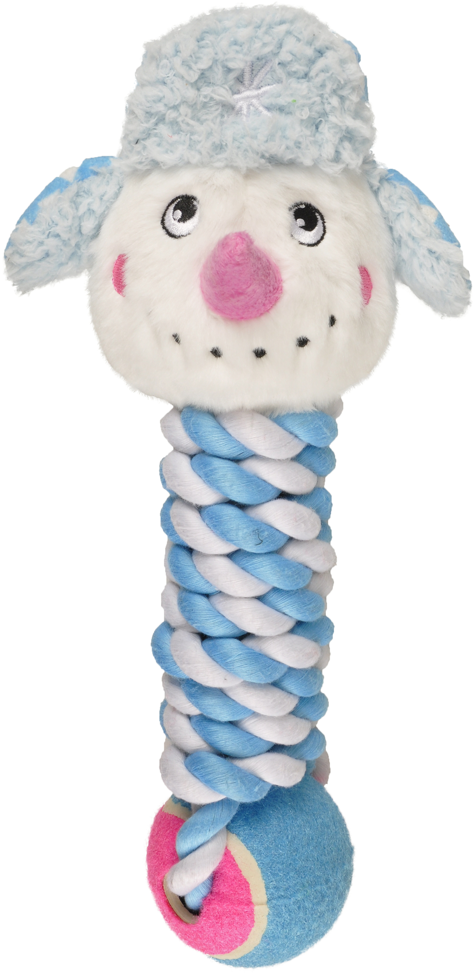 Flamingo Christmas Toy Levi Snowman Blue Pink White 