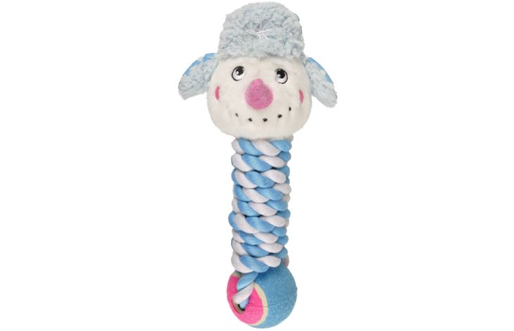 Flamingo Christmas Toy Levi Snowman Blue Pink White 