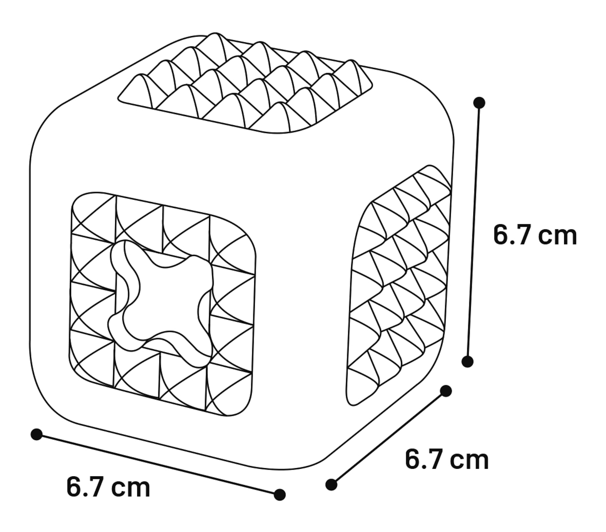 Flamingo Jouet Dina Cube avec goût de menthe
