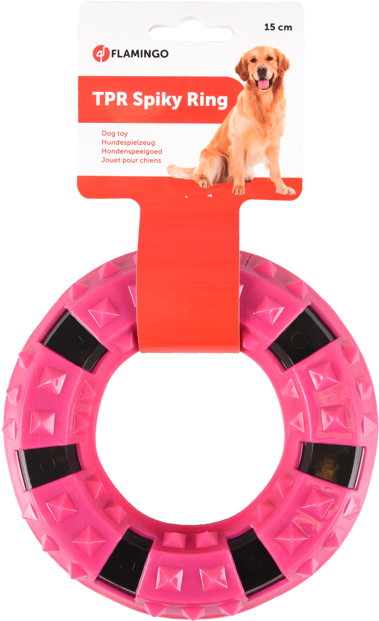 Flamingo Toy Spiky Ring Fuchsia