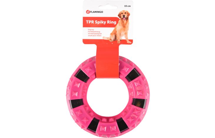 Flamingo Toy Spiky Ring Fuchsia
