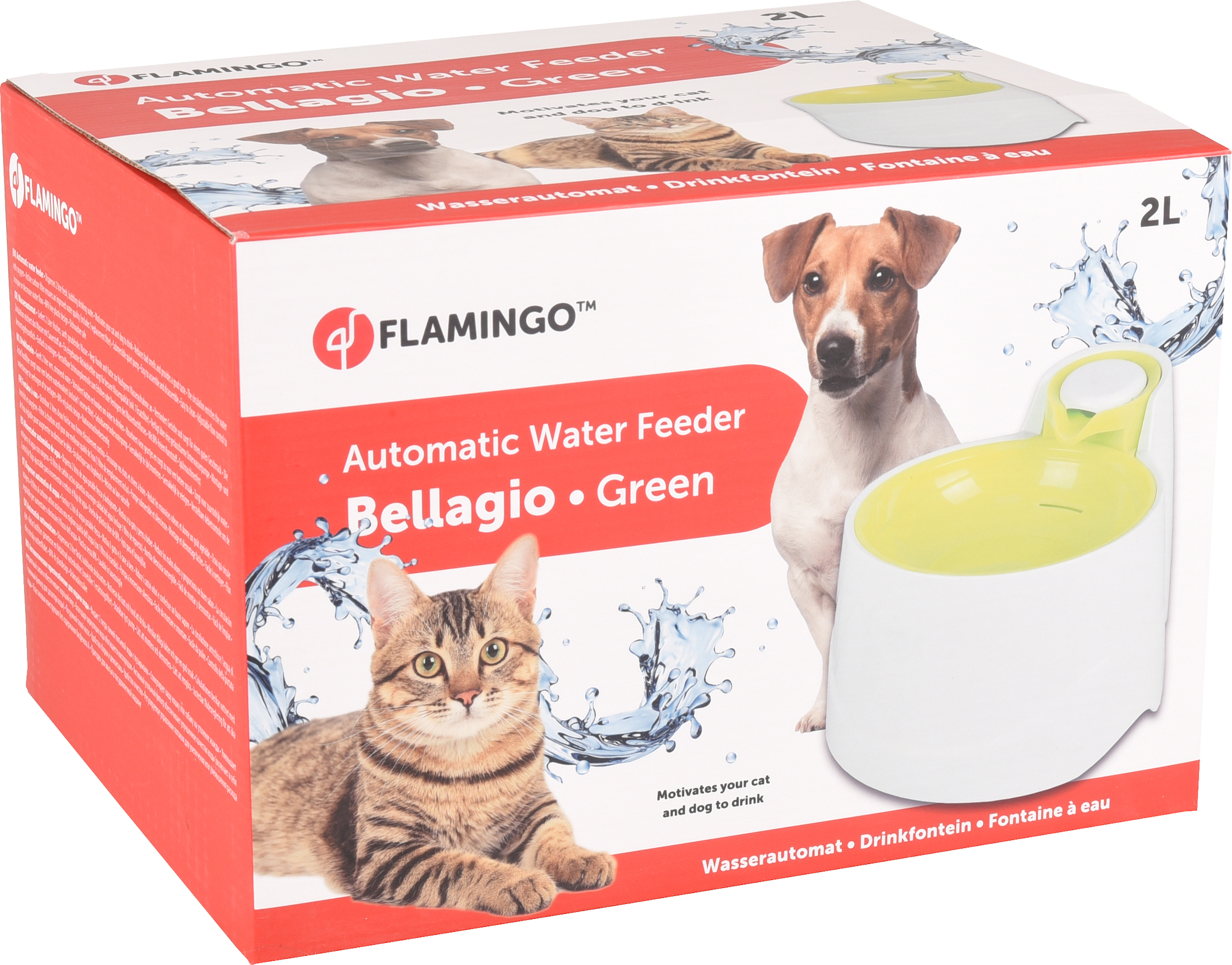 Flamingo Drinking fountain Bellagio White & Green