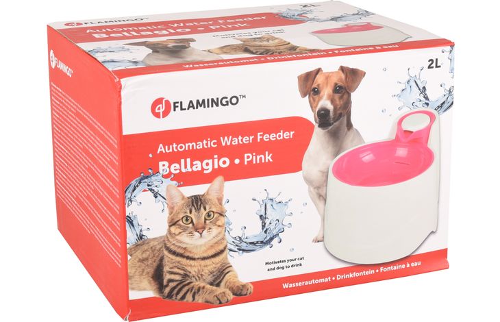 Flamingo Drinkfontein Bellagio Wit & Roze
