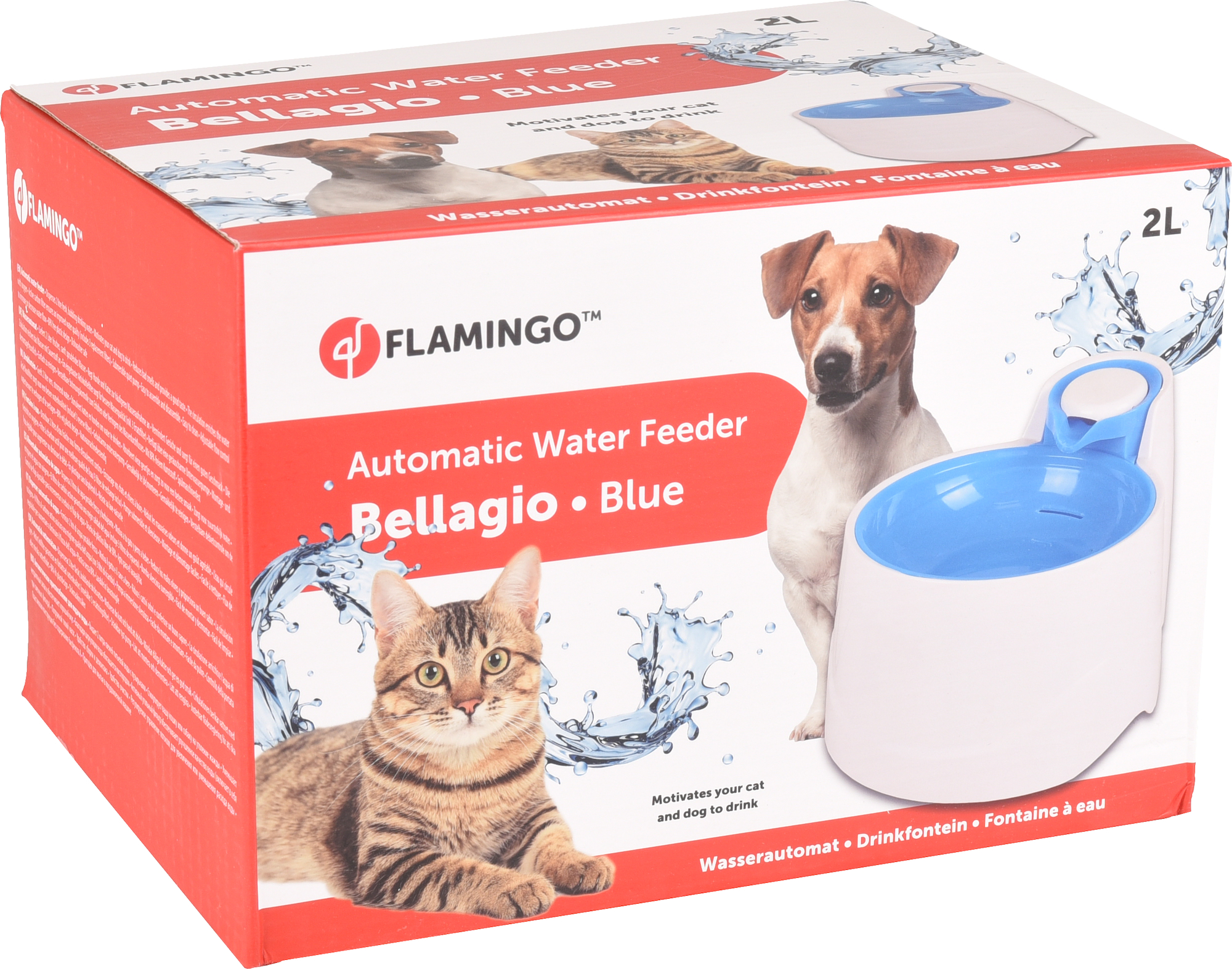 Flamingo Drinking fountain Bellagio White & Blue