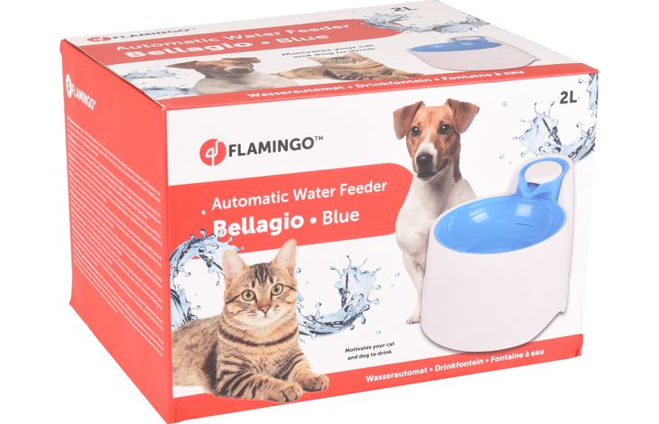 Flamingo Drinkfontein Bellagio Wit & Blauw