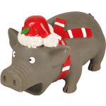 Christmas Toy Chase Pig Red White Grey 