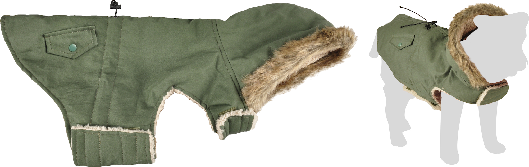 Flamingo Winter coat Lennox Green