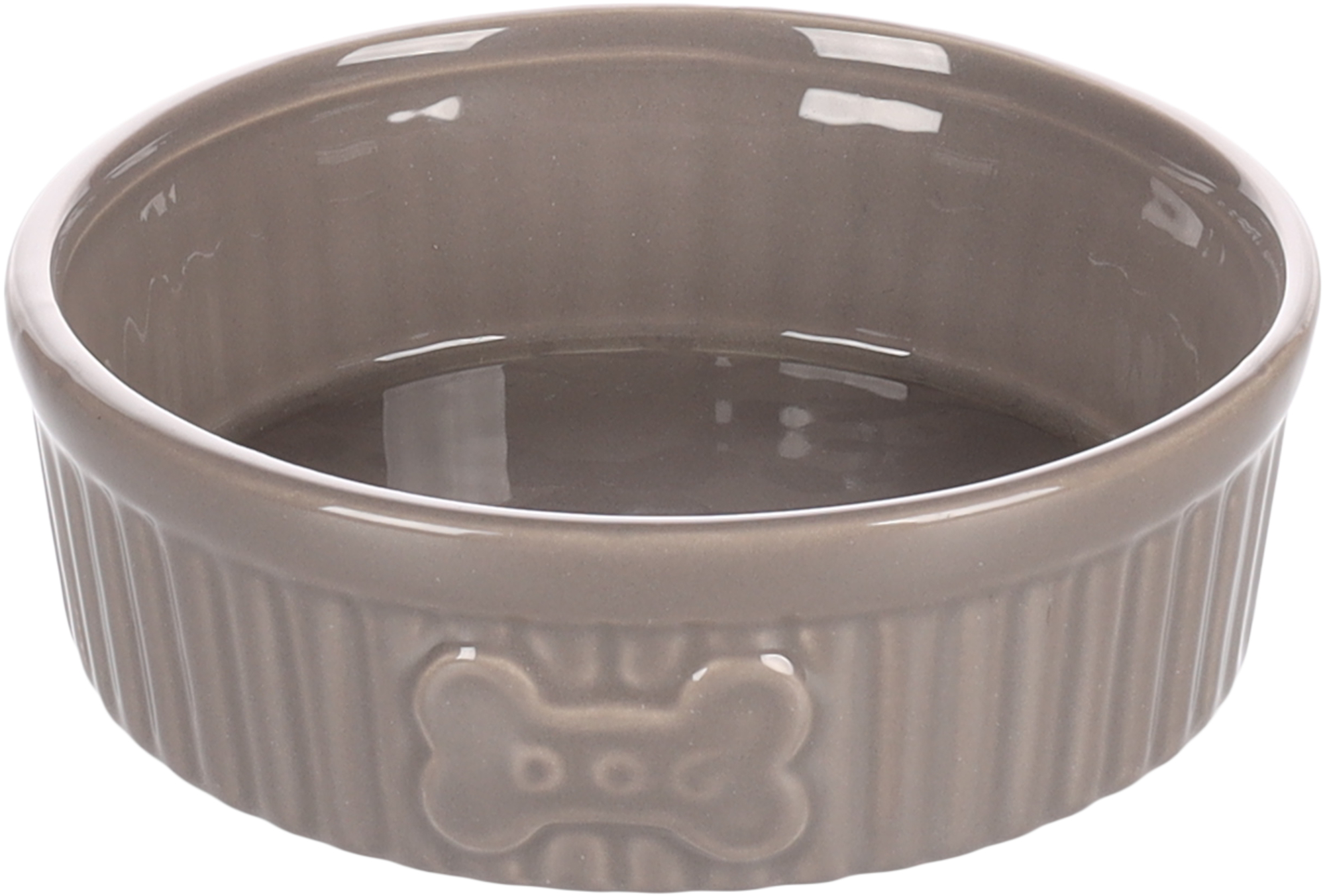 Flamingo Futter- und Trinknapf Mabel Rund Taupe