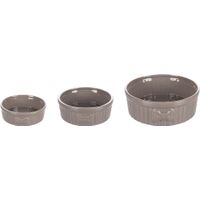 Flamingo Futter- und Trinknapf Mabel Rund Taupe
