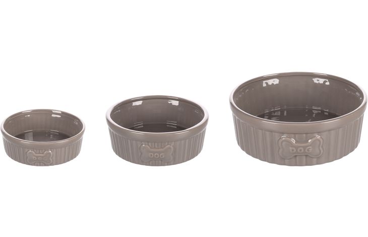 Flamingo Futter- und Trinknapf Mabel Rund Taupe