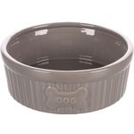 Feeding and drinking bowl Mabel Round Taupe