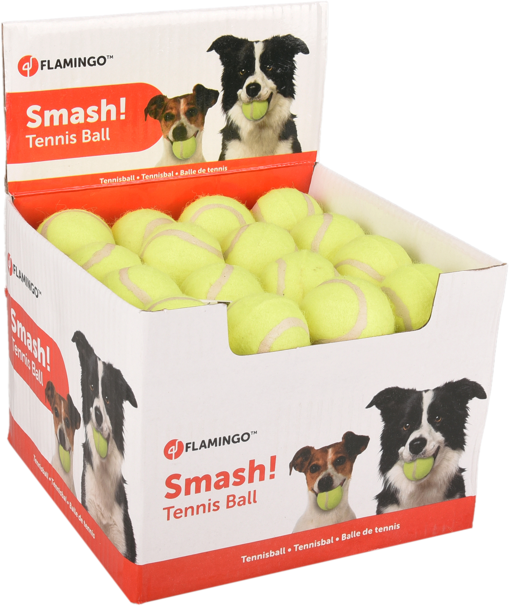 Flamingo Jouet Smash Balle de tennis Jaune