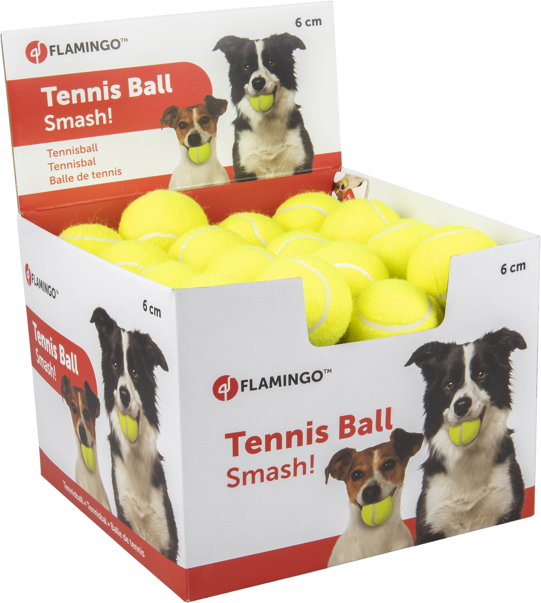 Flamingo Jouet Smash Balle de tennis Jaune