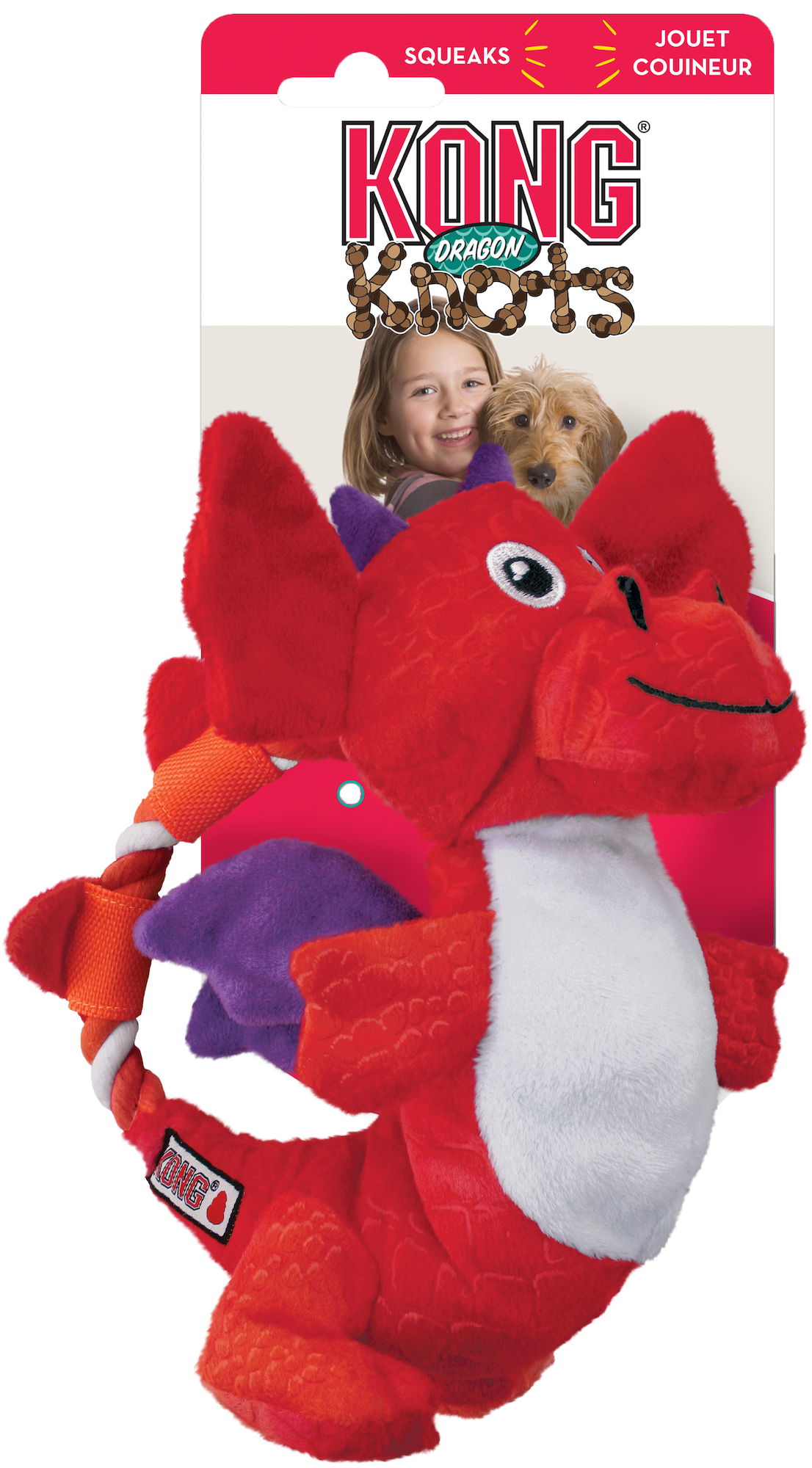 Kong® Kong® Toy Knots Dragon with rope Multiple colours