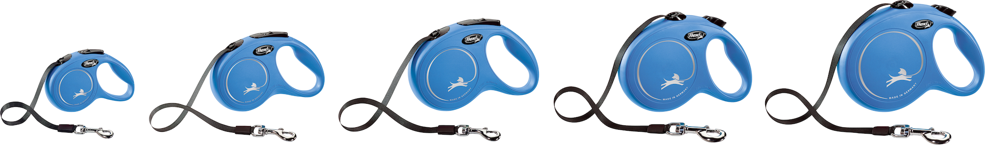 Flexi Flexi Retractable leash New Classic Tape Blue