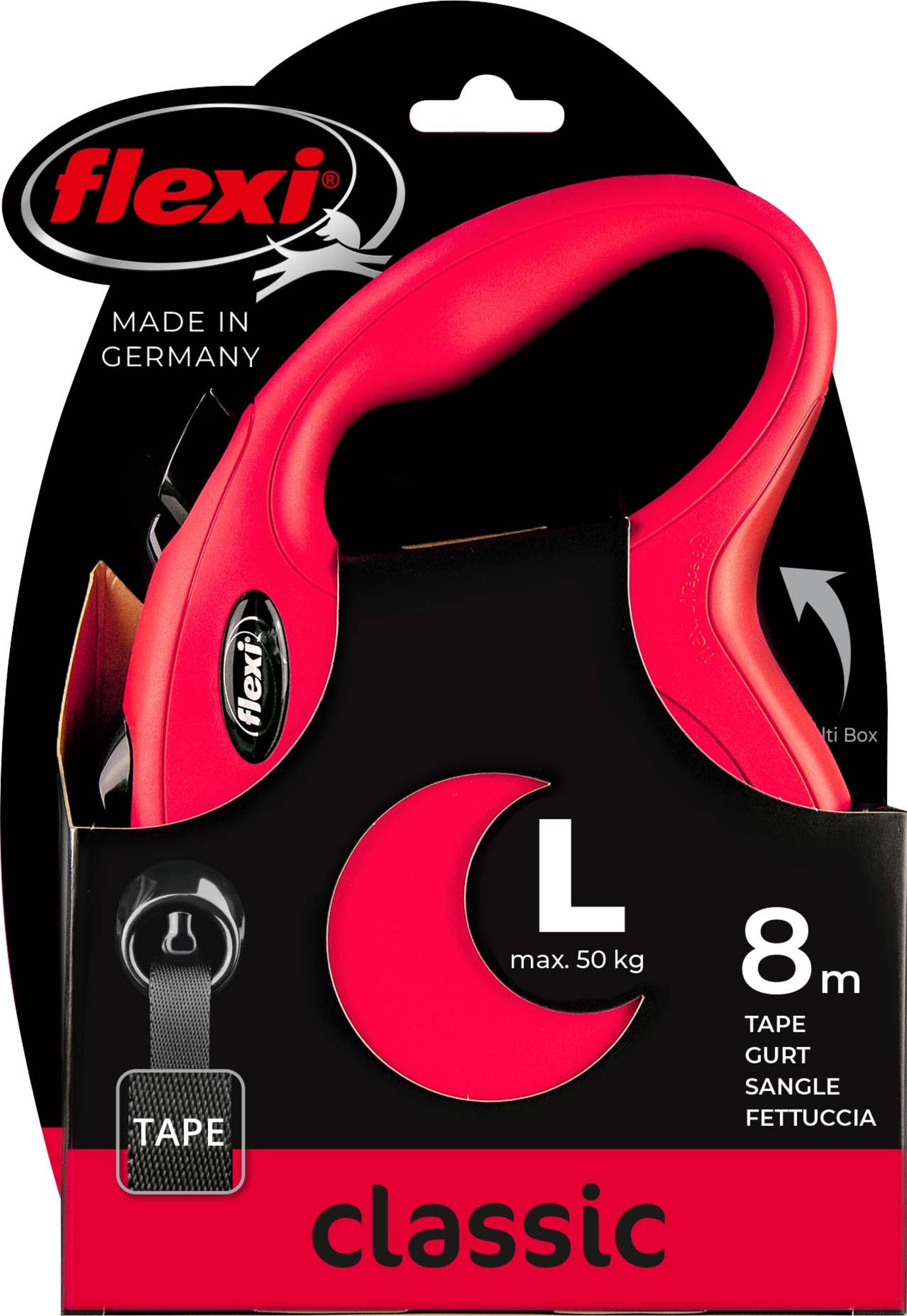 Flexi Flexi Retractable leash New Classic Tape Red