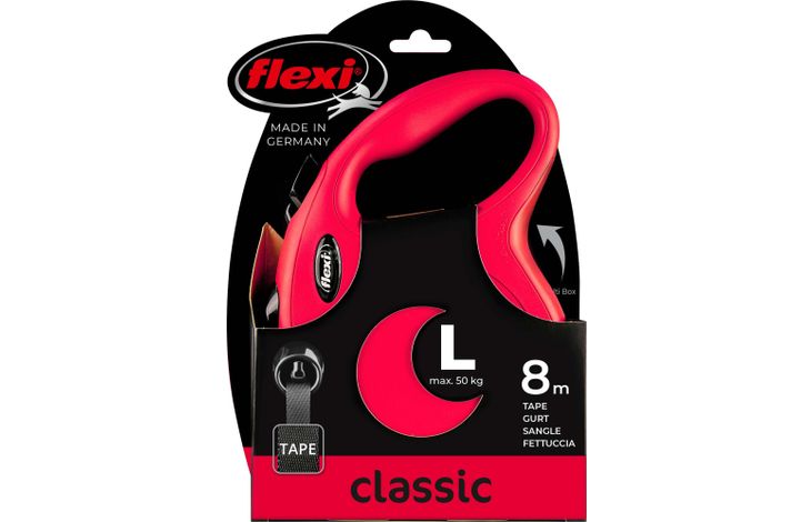 Flexi Flexi Guinzaglio retrattile Classic Fettuccia Rosso