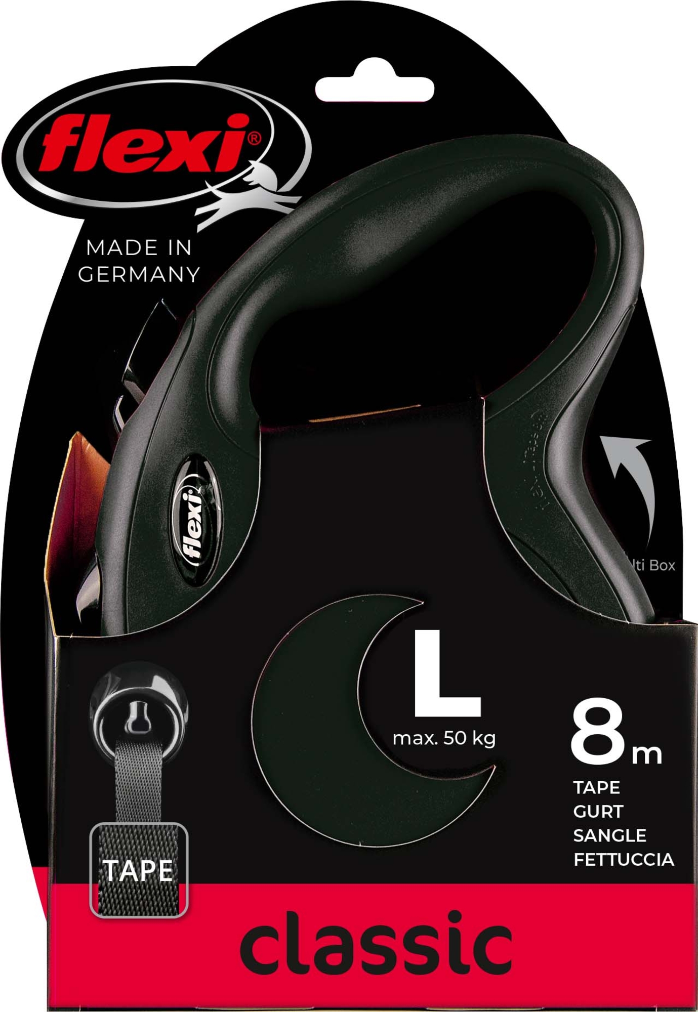 Flexi Flexi Rollijn New Classic Band Zwart