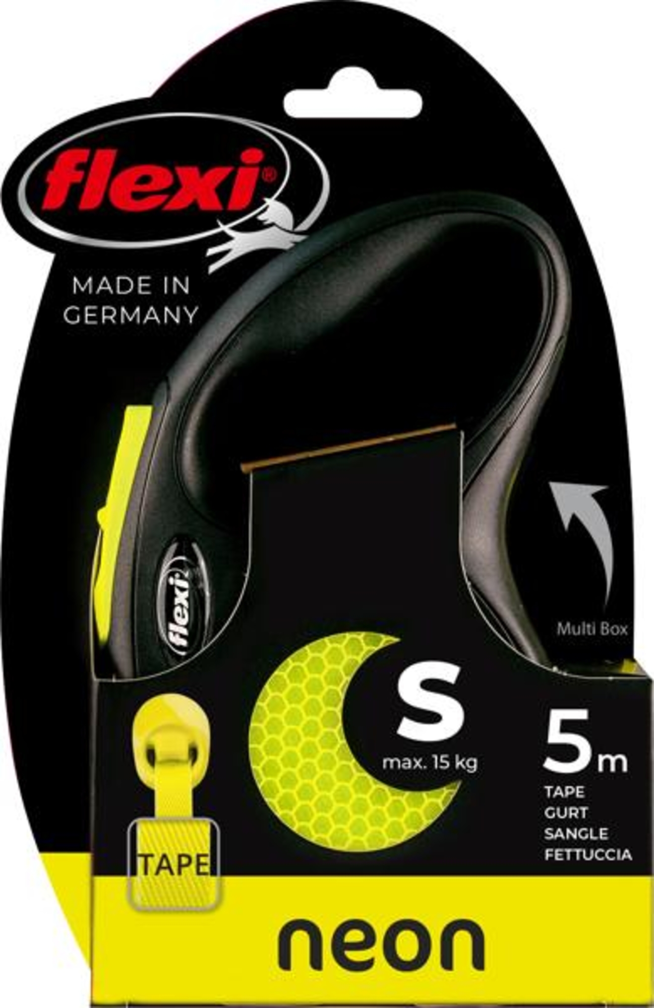 Flexi Flexi Retractable leash New Neon Tape Fluo yellow