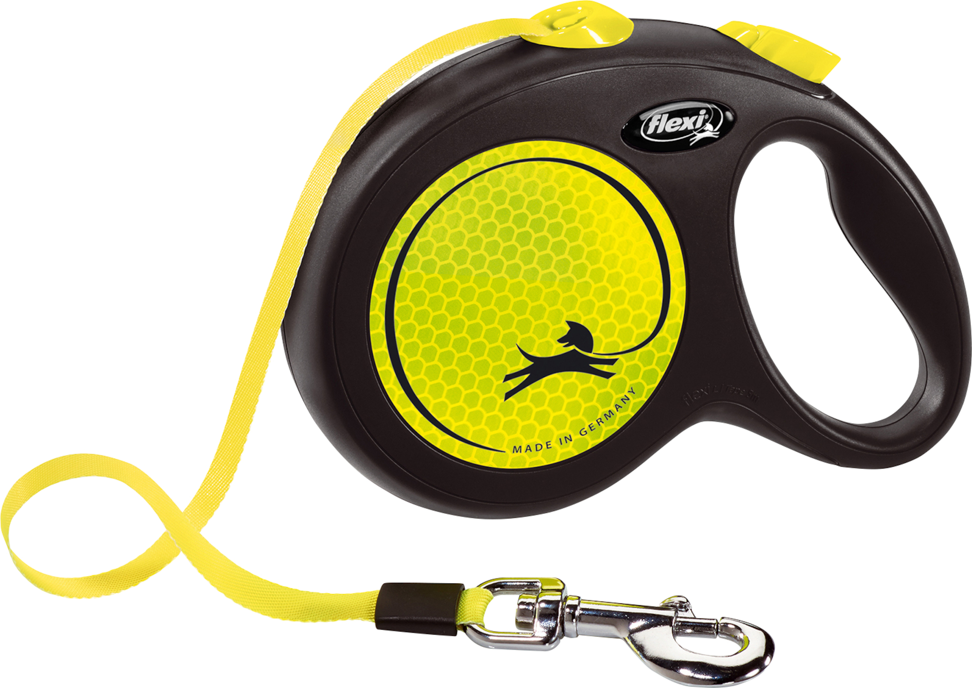 Flexi Flexi Retractable leash New Neon Tape Fluo yellow