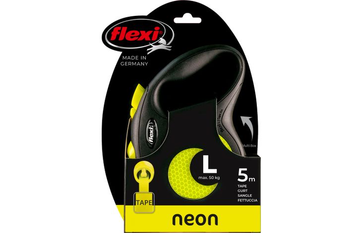 Flexi Flexi Rollijn New Neon Band Fluo geel