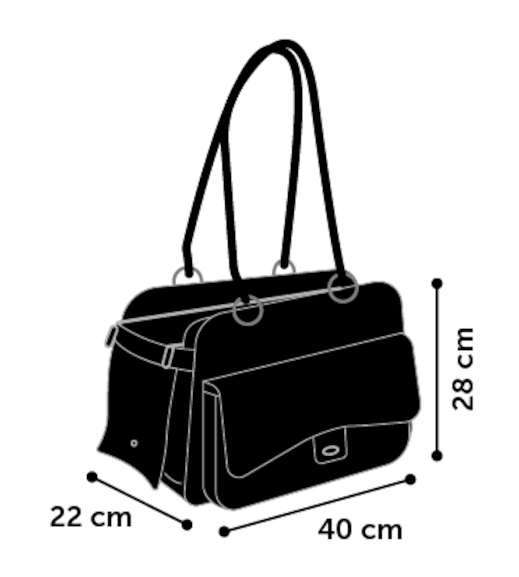 Flamingo Sac de transport Gigi Noir