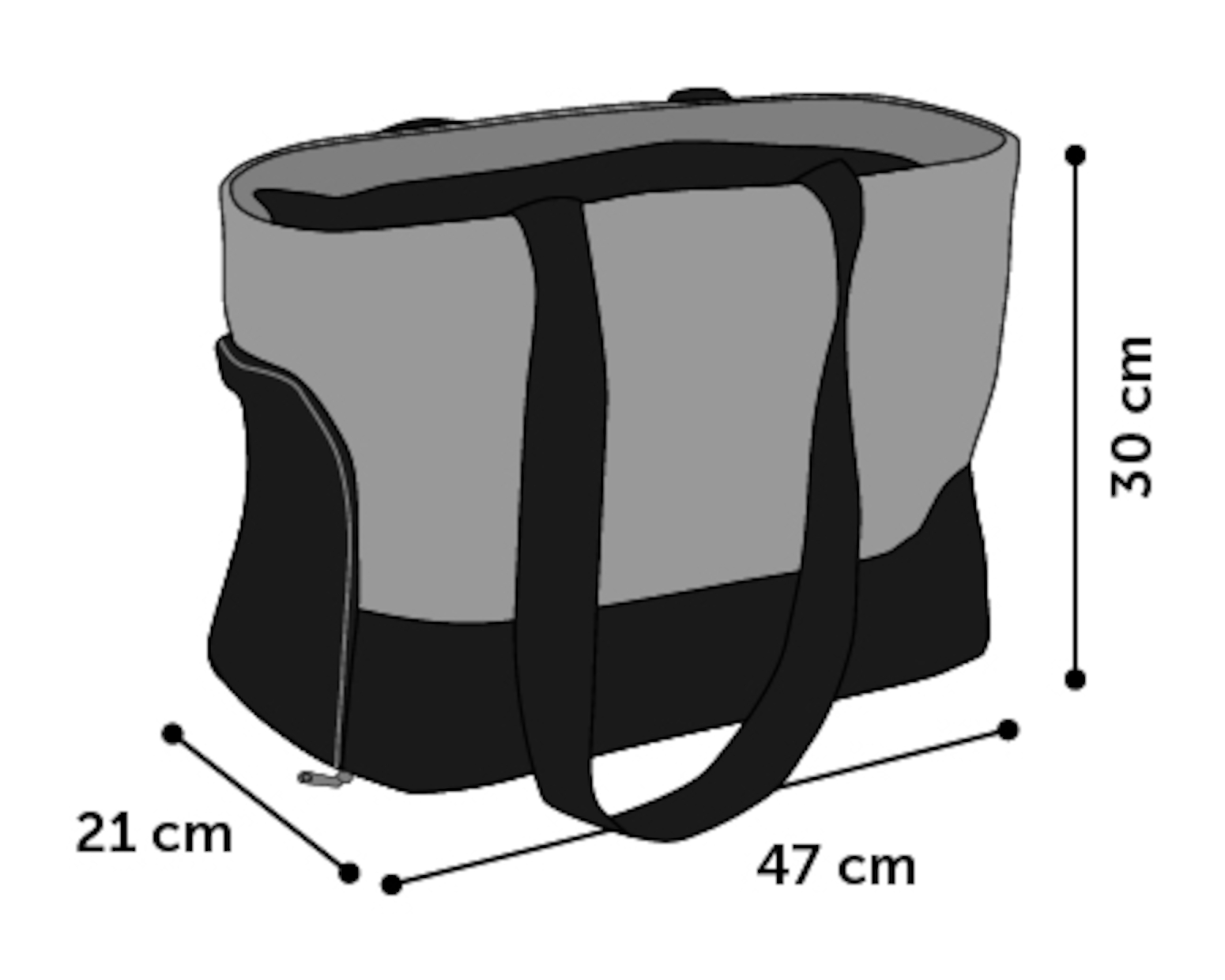 Flamingo Tragetasche Brigitta Grau