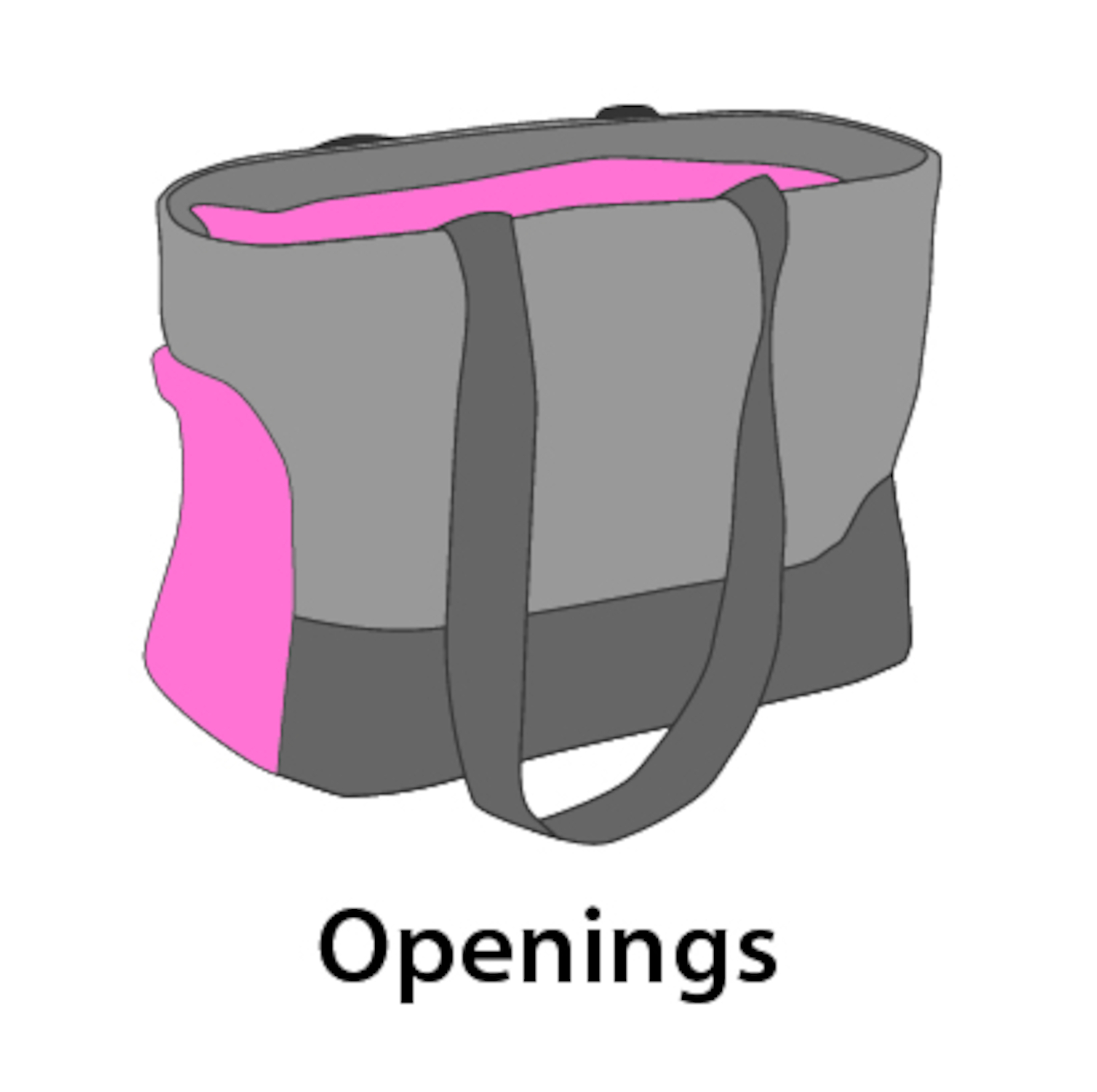 Flamingo Tragetasche Brigitta Grau